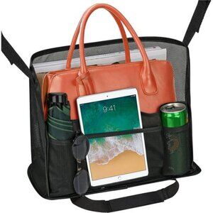 Car Net Pocket Handbag Holder Between Seats, Car Organizer Handbag Purse Holder